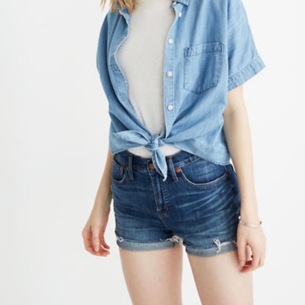 Madewell High Rise Denim Shorts Size 26